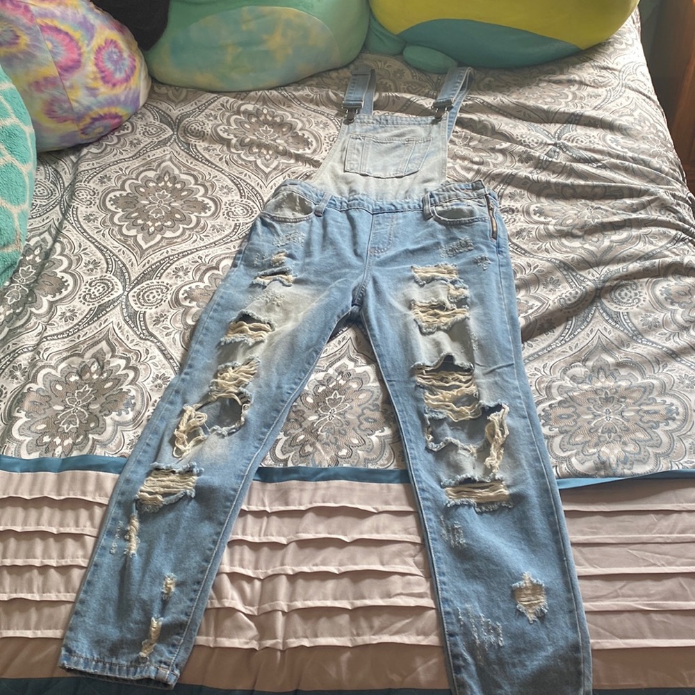 Jean material overalls